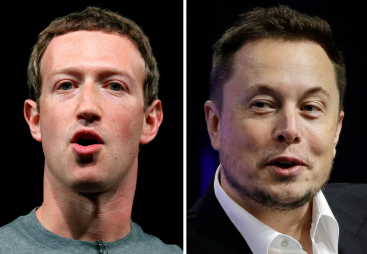 Mark Zuckerberg và Elon Musk.