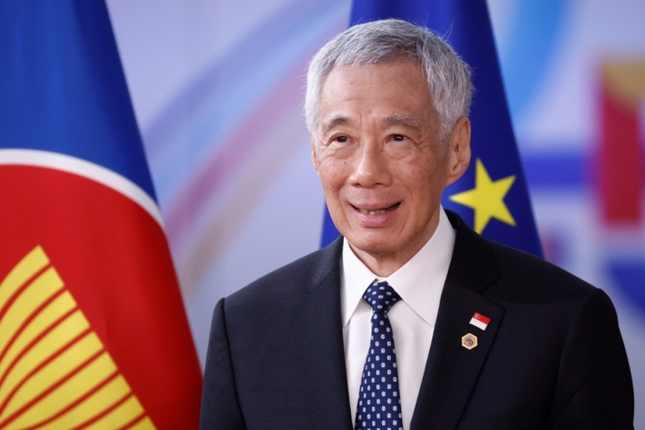 Thủ tướng Singapore Lý Hiển Long tại Brussels, Bỉ. (Ảnh: AFP)