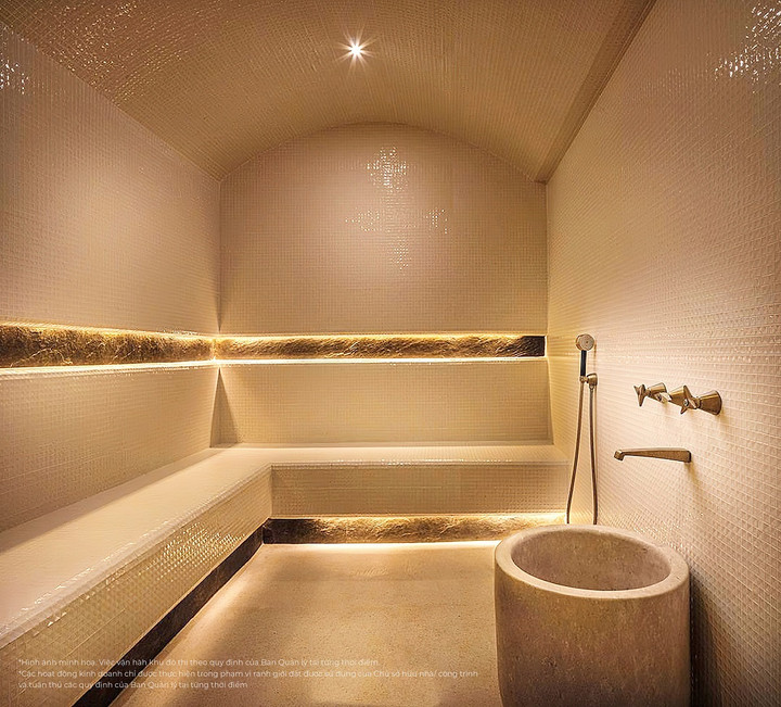 Phòng xông hơi steam riêng tư giúp dân cư thư giãn và chăm sóc sức khoẻ mỗi ngày.