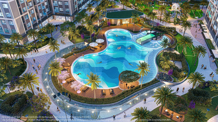 Không gian nghỉ dưỡng hướng đến tiêu chuẩn wellness trong nội khu dự án Glory Heights.