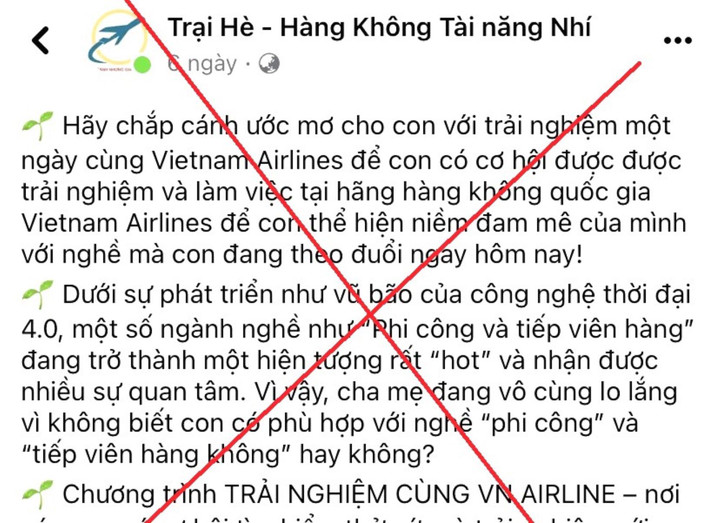 Các đối tượng đăng tải chương trình trên mạng xã hội để lừa đảo.