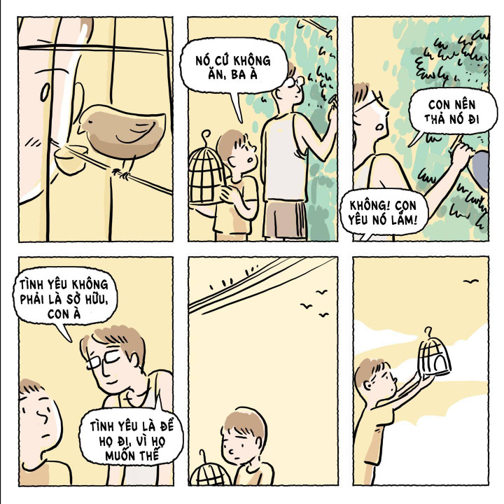 Ông bố dạy con trai bài học về tình yêu.