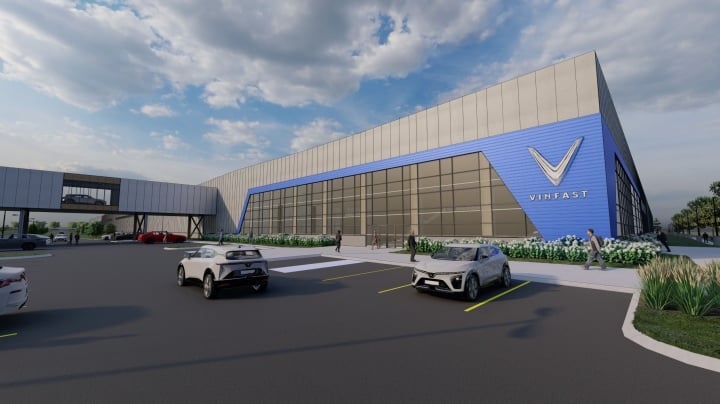Phối cảnh nhà máy sản xuất xe điện VinFast tại bang Bắc Carolina.