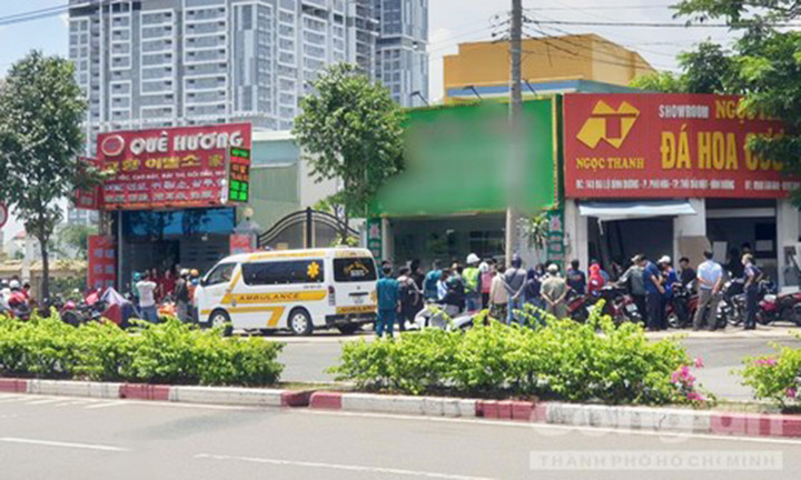 Hiện trường nơi xảy ra vụ việc. (Ảnh: Công an TP.HCM)