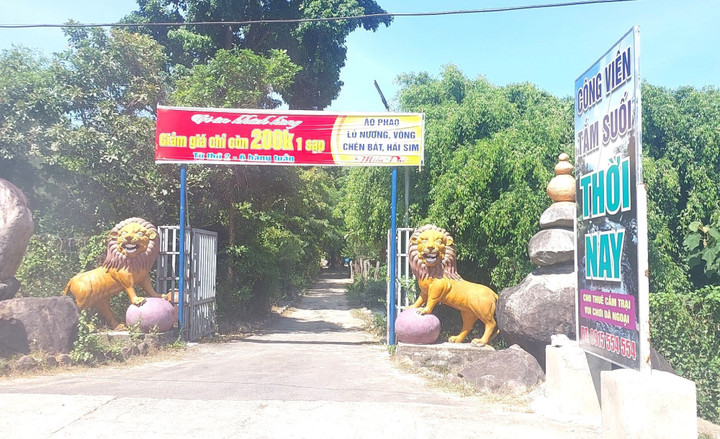 Khu du lịch Thời Nay, nơi xảy ra tai nạn đuối nước.