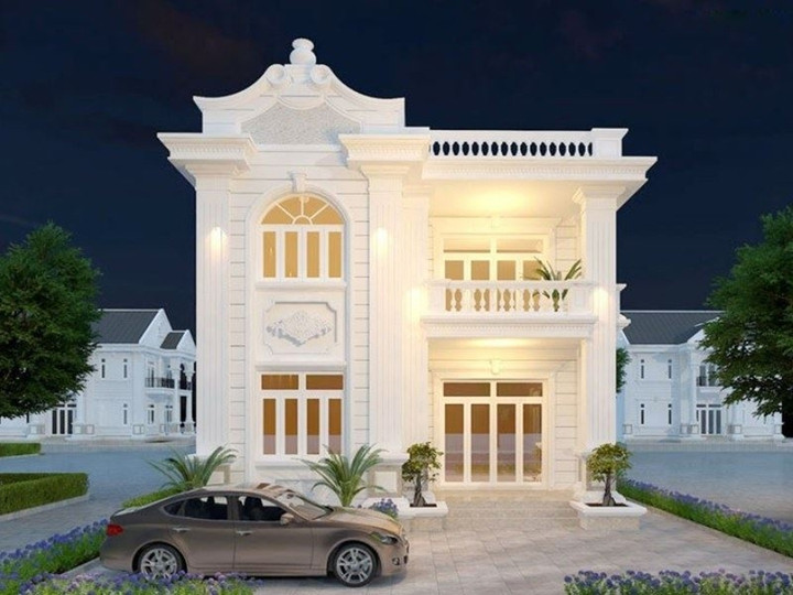 Nhà 2 tầng mang phong cách tân cổ điển là lựa chọn cho những gia chủ yêu thích sự hoài cổ. (Ảnh: i-connect)