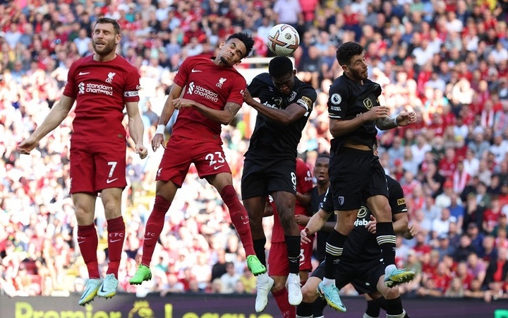 Liverpool chạm trán Bournemouth tại giải Premier League.
