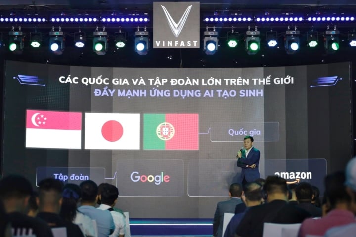 Giáo sư Vũ Hà Văn, Giám đốc Khoa học VinBigData cho biết AI tạo sinh sẽ được ứng dụng rộng rãi ở nhiều lĩnh vực, đặc biệt trên các dòng xe điện.