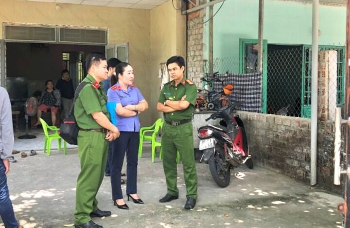 Hiện trường vụ nổ súng đòi nợ. (Ảnh: Thanh Luận)