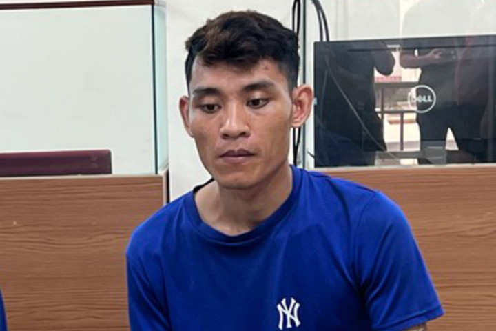 Mạnh tại cơ quan Công an. (Ảnh: CACC)