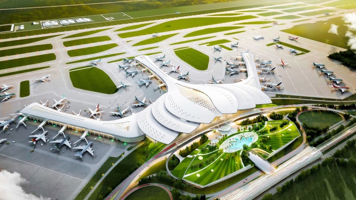 Nhà ga sân bay Long Thành được thiết kế độc đáo. (Ảnh: ACV)