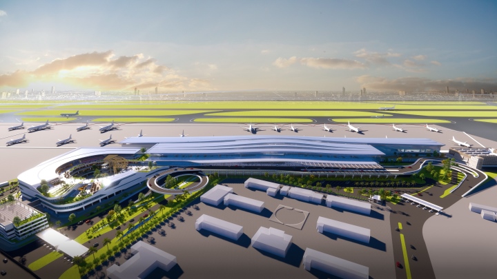 Nhà ga T3 Tân Sơn Nhất cũng dự kiến khởi công vào ngày 26/8 với tổng mức đầu tư gần 11.000 tỷ đồng. (Ảnh: ACV)