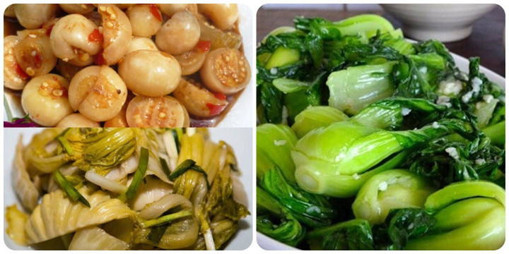 Dưa cà muối chua và rau xanh để qua đêm đều là những loại rau không tốt cho sức khoẻ.