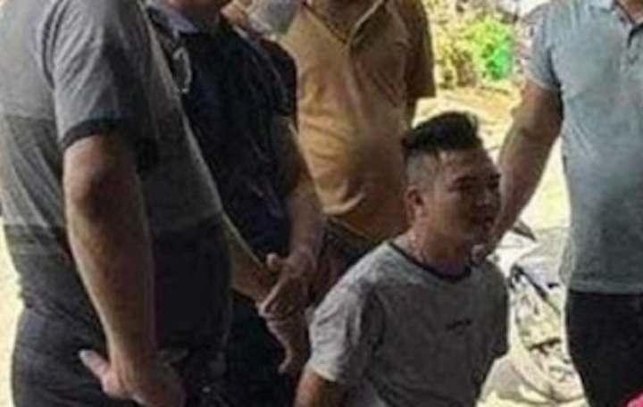 Nguyễn Quốc Quân tại thời điểm bị bắt giữ. (Ảnh: N.Q)