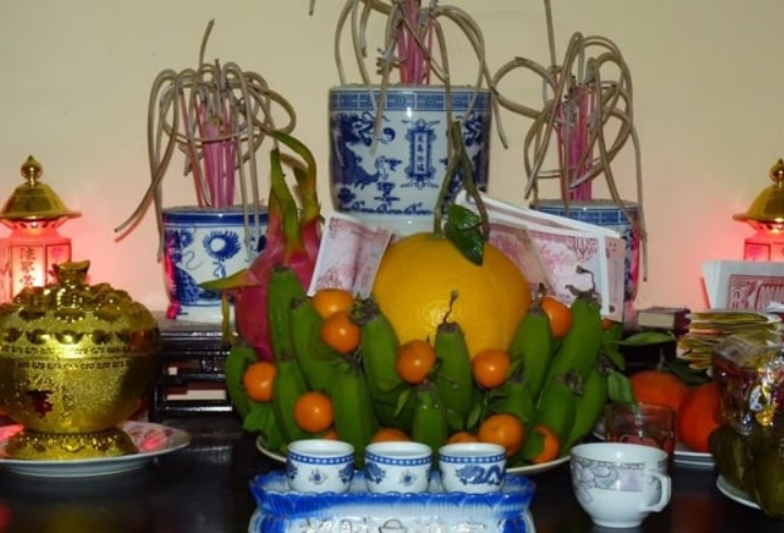 Mâm lễ vật ngày rằm tháng 7