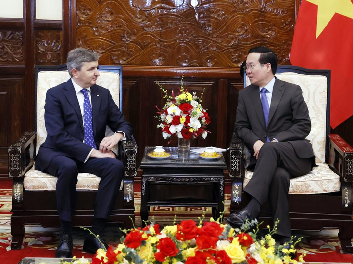 Chủ tịch nước Võ Văn Thưởng tiếp Đại sứ Lithuania Darius Gai Dys