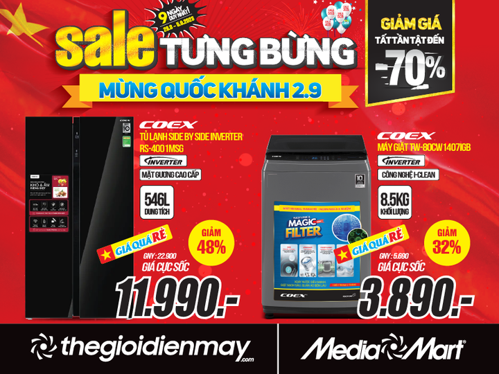 MediaMart Sale tưng bừng mừng Quốc khánh, giảm giá lên đến 70% - 3