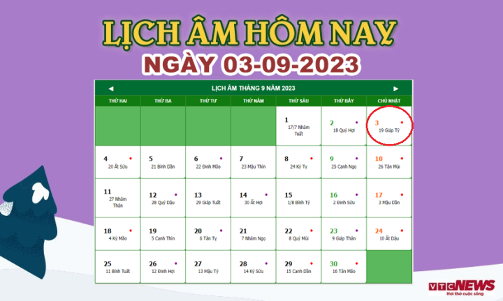 Lịch Âm 3/9 – Âm Lịch Hôm Nay 3/9 Chính Xác Nhất - Vtc News