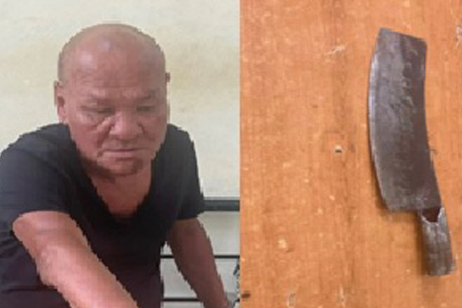 Trịnh Quang Hùng cùng tang vật bị thu giữ. (Ảnh: Công an Hà Nội)