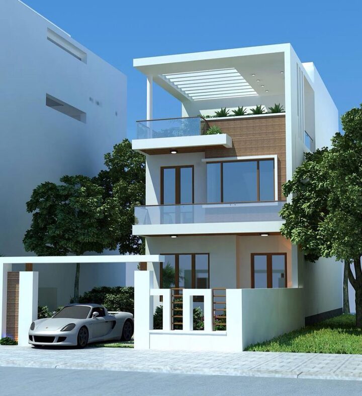 Các kiến trúc sư đã thiết kế mặt bằng tầng 1 gồm gara để xe, phòng khách, phòng ăn và bếp, phòng ngủ và nhà vệ sinh. Tầng 2 dành riêng để làm nơi nghỉ ngơi và khu sinh hoạt chung của gia đình.