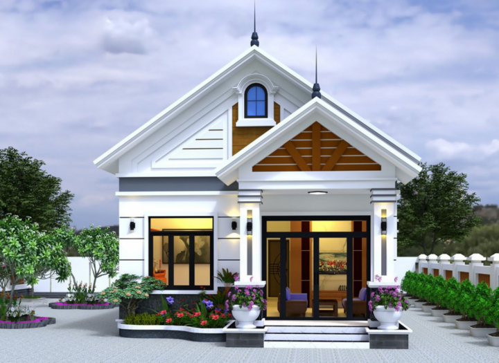 Màu sắc có sự kết hợp hài hoà giữa các tông màu xám, màu trắng, màu ghi cùng với thiết kế màu nâu vân gỗ và màu nâu cà phê của những đường gờ làm tăng tính thẩm mĩ cho công trình.