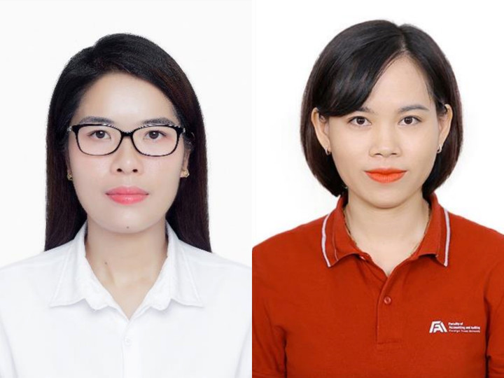 Ứng viên Nguyễn Thị Hồng Nhâm (trái) và Phan Thị Thu Hiền (phải).