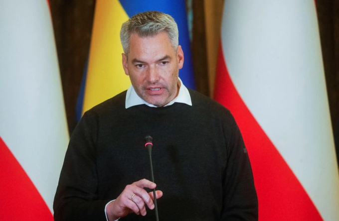 Thủ tướng Áo Karl Nehammer. (Ảnh: Reuters)