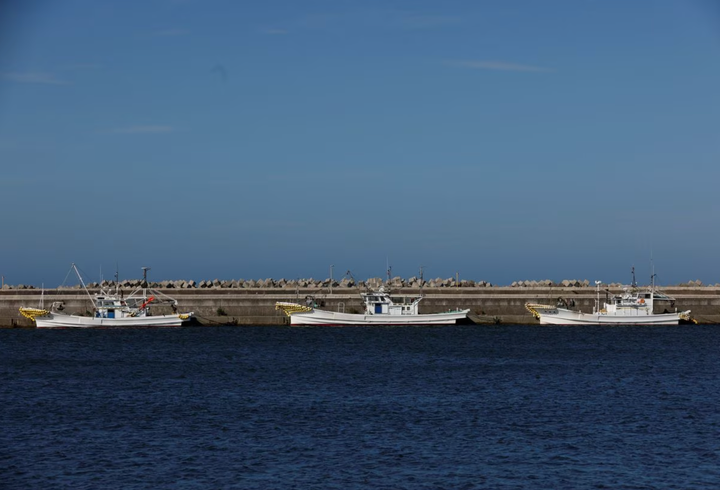 Các tàu đánh cá đang neo đậu tại một cảng cá ở Soma, cách nhà máy hạt nhân Fukushima khoảng 45 km. (Ảnh: Reuters)