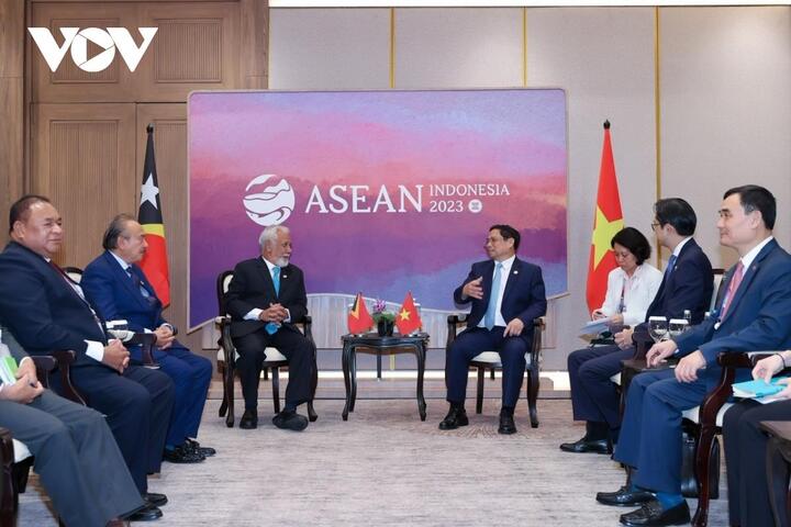 Thủ tướng Phạm Minh Chính tiếp Thủ tướng Timor-Leste Xanana Gusmao.