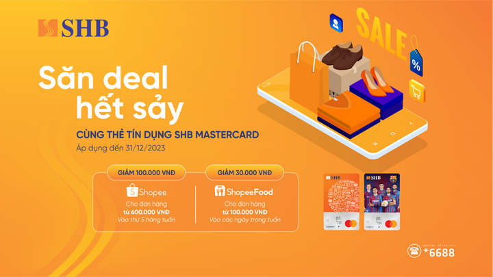 Hàng chục ngàn Evoucher giảm giá Shopee cho chủ thẻ tín dụng SHB Mastercard - 1