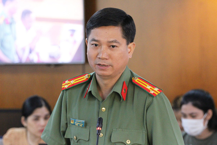 Thượng tá Lê Mạnh Hà, Phó trưởng Phòng Tham mưu, Công an TP.HCM. (Ảnh: Thành Nhân)