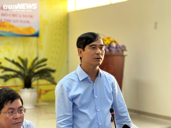 Ông Dương Văn An, Bí thư Tỉnh ủy tỉnh Bình Thuận tại buổi họp báo.