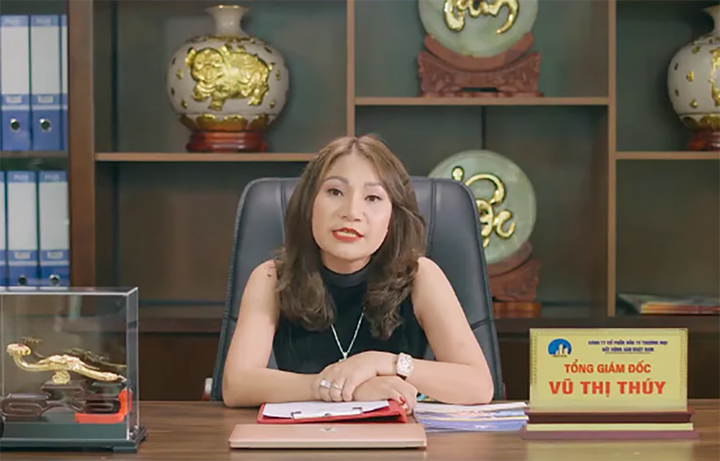 Tổng Giám đốc Công ty bất động sản Nhật Nam Vũ Thị Thúy tại nơi làm việc. (Ảnh: BĐS Nhật Nam)