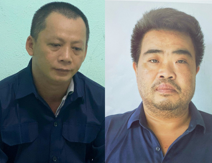 Nguyễn Trung Nghĩa (trái) và Phan Ngọc Sơn. (Ảnh Công an cung cấp).