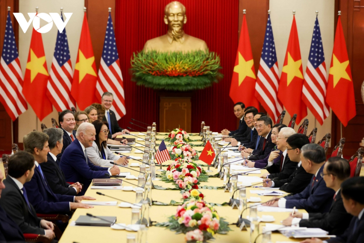 Tổng Bí thư Nguyễn Phú Trọng hội đàm với Tổng thống Hoa Kỳ Joe Biden.