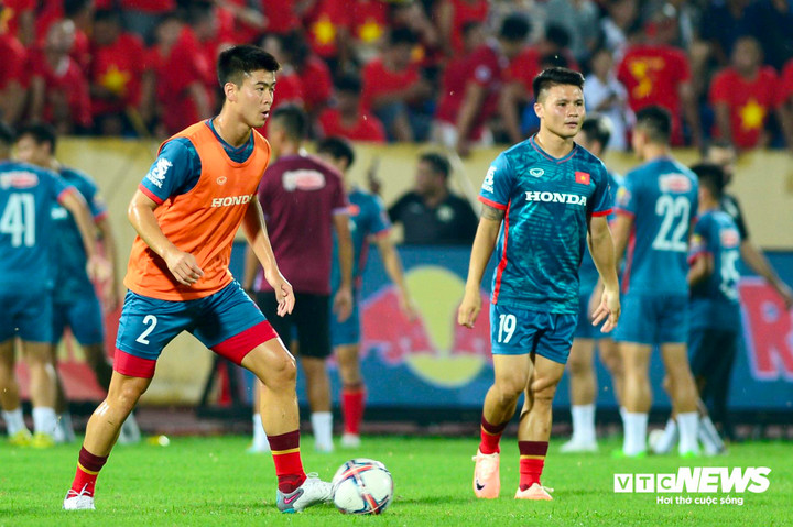 Đội tuyển Việt Nam có nhiều thử nghiệm ở trận đấu này. (Ảnh: Đắc Huy)