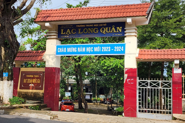 Trường THCS Lạc Long Quân, nơi xảy ra vụ việc. (Ảnh: VNN)