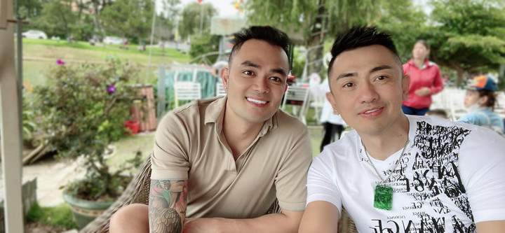 Điền Thái Toàn và bạn trai.