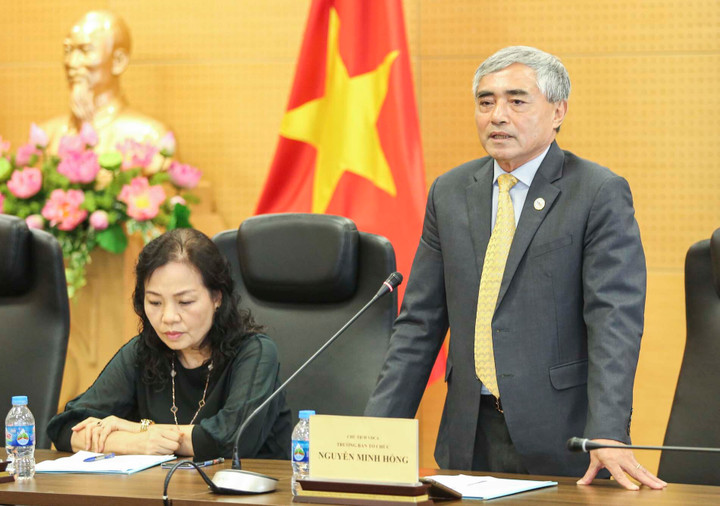 Ông Nguyễn Minh Hồng, Chủ tịch Hội Truyền thông số Việt Nam (VDCA) phát biểu tại tại buổi lễ công bố và phát động Giải thưởng VCA 2023.