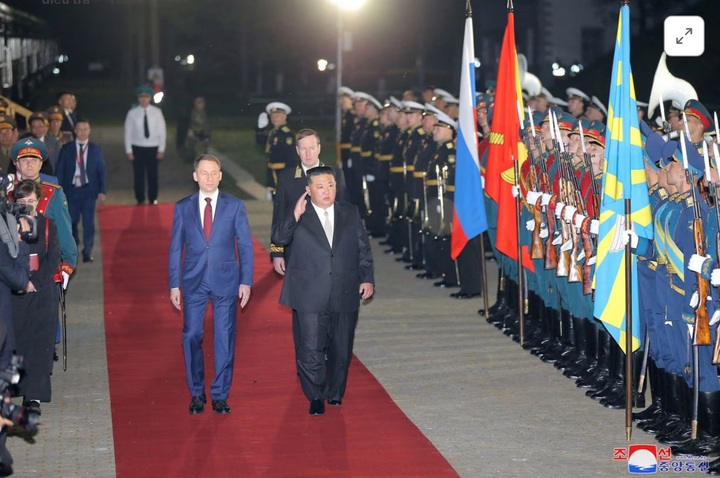 Nhà lãnh đạo Triều Tiên Kim Jong-un bắt đầu chuyến thăm Nga. (Ảnh: KCNA)