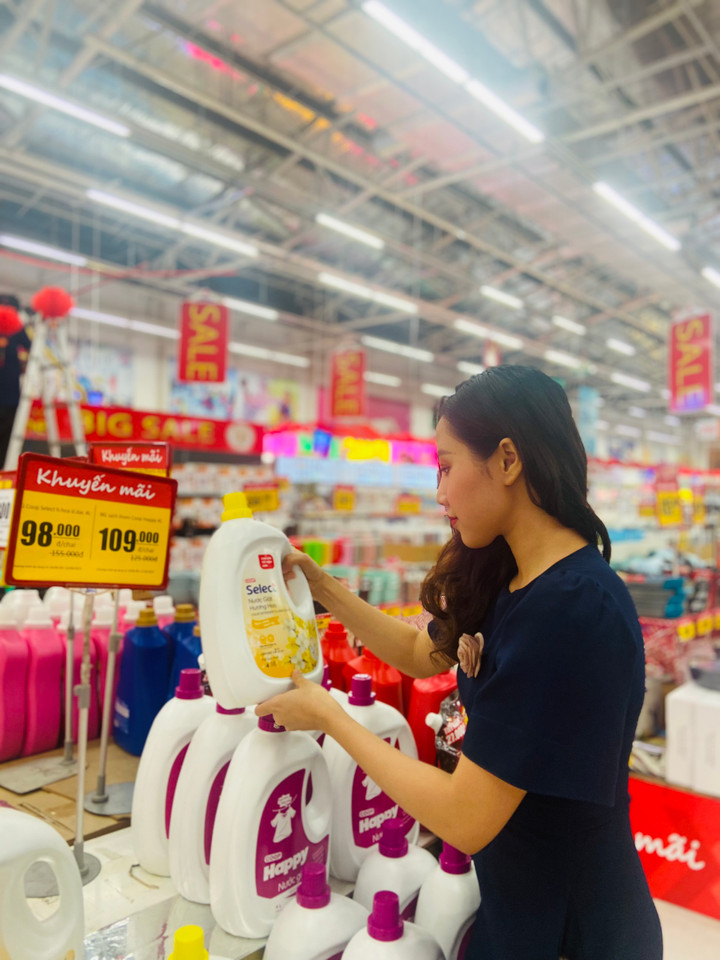 Sản phẩm hàng nhãn riêng Co.op size lớn đa dạng các mặt hàng.