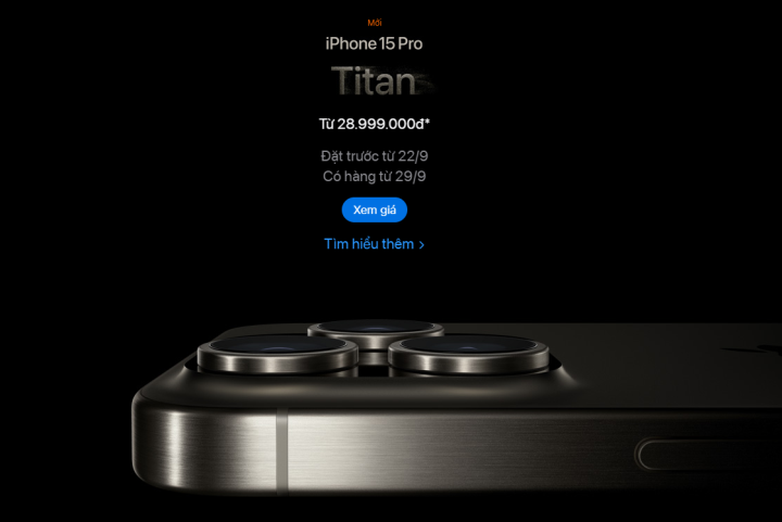 iPhone 15 series sẽ bán tại Việt Nam từ ngày 29/9.