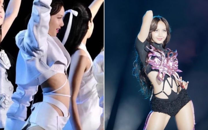 Lisa nhiều lần diện đồ siêu ngắn trong concert Born Pink. Ảnh: Twitter.