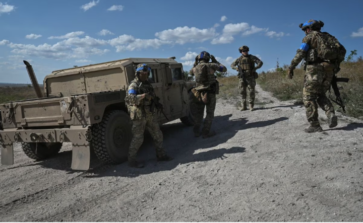 Lữ đoàn tấn công riêng biệt số 3 của Ukraine trong một nhiệm vụ gần Bakhmut. (Ảnh: Reuters)