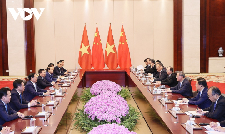 Thủ tướng Phạm Minh Chính hội đàm với Thủ tướng Trung Quốc Lý Cường - 4