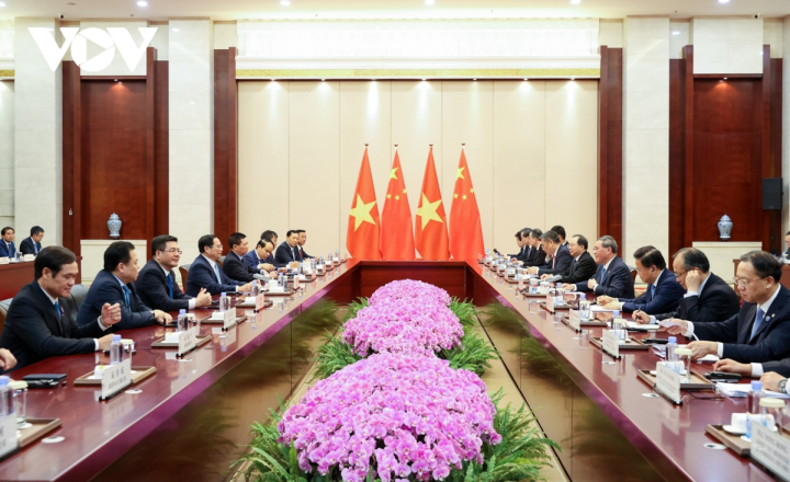 Thủ tướng Phạm Minh Chính hội đàm với Thủ tướng Trung Quốc Lý Cường - 3