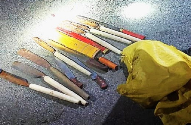 Số hung khí bị thu giữ. (Ảnh: C.A)