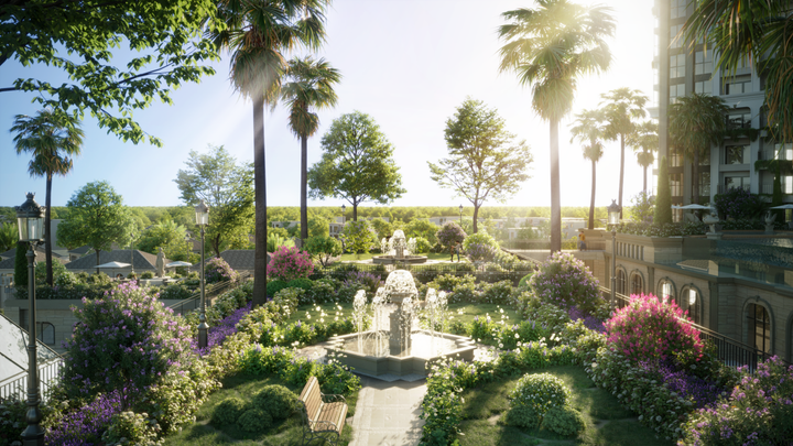 Vườn thượng uyển với tầm view cảm xúc.