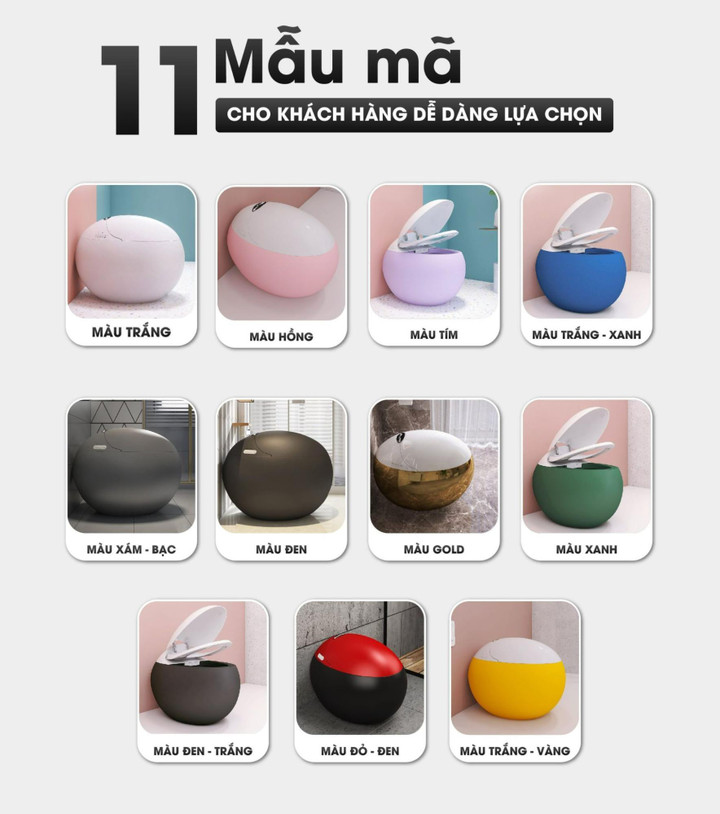 Sản phẩm bồn cầu thông minh giá rẻ với 11 mã màu khác nhau thỏa sức cho khách hàng lựa chọn. (Nguồn: kazovietnam.com)
