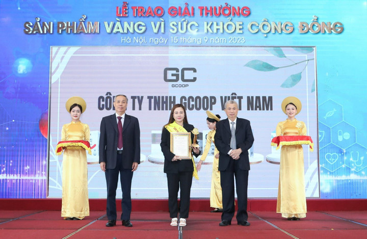Gcoop Việt Nam tiếp tục được vinh danh tại Giải thưởng "Sản phẩm vàng vì sức khỏe cộng đồng" năm 2023.